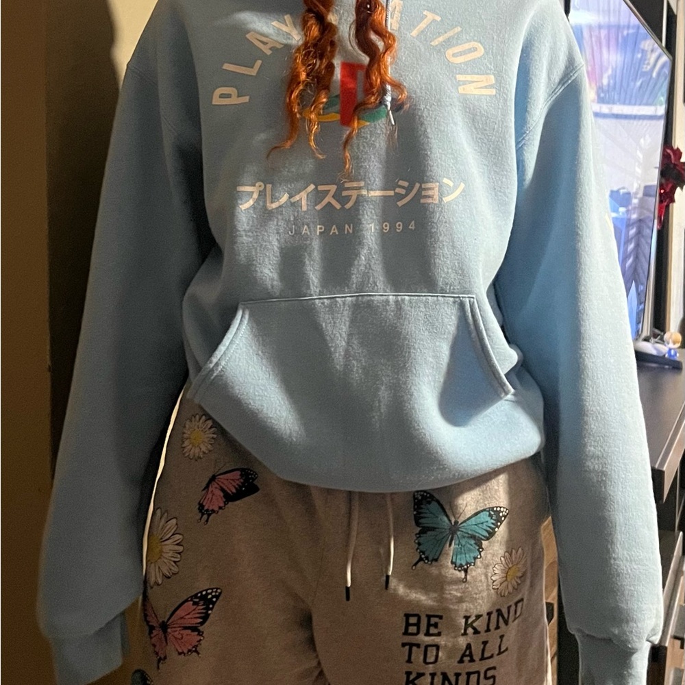 Sony PlayStation Light Blue Hoodie for Men - Picture 3 of 6